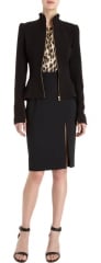 LAgence Rounded Funnel Neck Jacket with Zips at Barneys