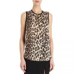 LAgence Sleeveless Leopard Print Blouse at Barneys