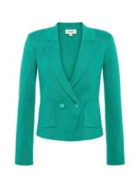 LAgence Sofia Knit Blazer In Bright Seafoam ShopSimon at Shop Simon