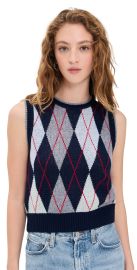 LE BOP Argyle Sweater Vest Heather Multi L at Shopbop