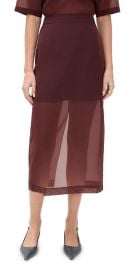 LE BOP Olivia Organza Skirt Mahogany 4 at Shopbop