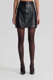 LEATHER MINI SKIRT - BLACK Scanlan Theodore US at Scanlan Theodore