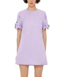 LEO LIN Aurie Appliqu Short Sleeve Mini Dress Bloomingdales at Bloomingdales