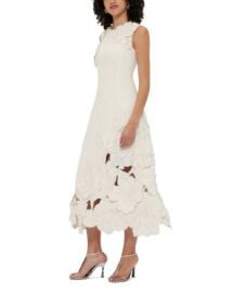 LEO LIN Cleo Applique Sleeveless Midi Dress Bloomingdales at Bloomingdales