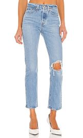 LEVIS Wedgie Straight Ankle in Tango Fray at Revolve