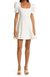 LIKELY Alia Puff Sleeve Skater Dress in White Size 2 at Nordstrom