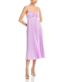 LIKELY Asra Pleated Satin Midi Dress Bloomingdales at Bloomingdales