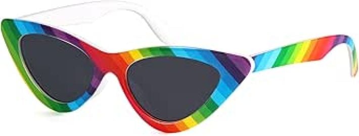 LIKSMU Cat Eye Sunglasses for Women Vintage Retro Narrow Cateye Frame Trendy Sun Glasses at Amazon