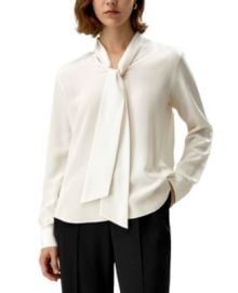 LILYSILK Silk Bowtie Blouse Bloomingdalex27s Women at Bloomingdales