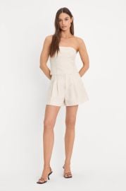 LINEN TROUSER SHORTS | OAT at Good American