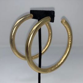 LIQUID GOLD THIN HOOPS at EBJ Gallery