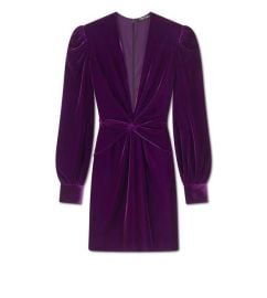  LIQUID VELVET TWISTED FRONT MINI DRESS   TomFordcom at Tom Ford