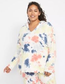 LIVI V-Neck Hoodie - Tie-Dye at Lane Bryant