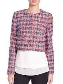 LK Bennett Echo British Tweed Cropped Jacket at Saks Fifth Avenue