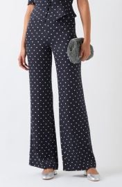 LK Bennett Elsie Polka Dot Flare Pants at Nordstrom