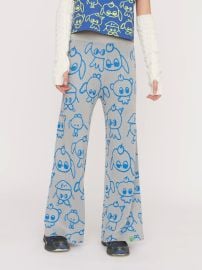 LO X Nhozagri Silver Knitted Pants Lazy Oaf at Lazy Oaf