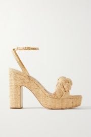 LOEFFLER RANDALL Fae braided raffia platform sandals NET-A-PORTER at Net a Porter