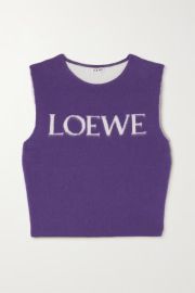 LOEWE Brushed jacquard-knit wool-blend tank NET-A-PORTER at Net a Porter