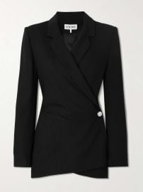 LOEWE Crepe wrap blazer at Net a Porter