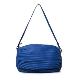 LOEWE Lambskin Pleated Bracelet Pouch Shoulder Bag Royal Blue 1102214 FASHIONPHILE at Fashionphile