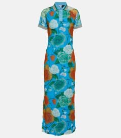 LOEWE Paulax27s Ibiza floral-print stretch-mesh maxi dress NET-A-PORTER at Net a Porter