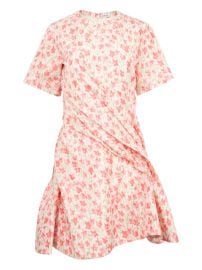 LOEWE Twisted floral-print Mini Dress Pink at Farfetch