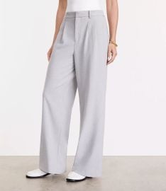 LOFT Versa Seasonless Stretch Double Pleat Wide Leg Pant in Heather at Loft