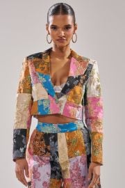 LOLITA PATCHWORK BROCADE BLAZER at Akira