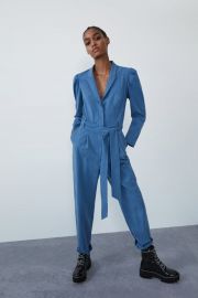 LONG BELTED JUMPSUIT at Zara