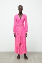 LONG JACQUARD DRESS - Pink United States at Zara