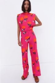 LONG PRINT JUMPSUIT - Pink United States at Zara