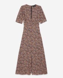 LONG PRINTED DRESS WITH COVERED BUTTONS at The Kooples