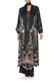 LONG ROBE WITH NARROW COLLAR BOTANICAL CHRONICLES                                    ndash CAMILLA at Camilla