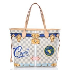 LOUIS VUITTON Damier Azur Summer Trunks Capri Neverfull MM 366547 FASHIONPHILE at Fashionphile