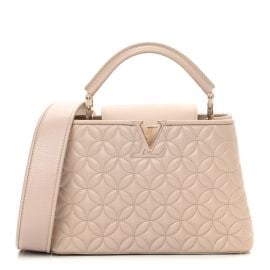 LOUIS VUITTON Lambskin Quilted Flower Capucines BB Vanilla 1102367 FASHIONPHILE at Fashionphile