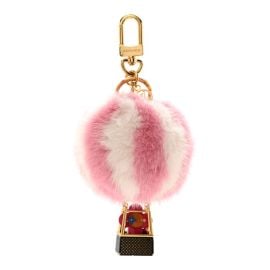 LOUIS VUITTON Mink Fur Vivienne Balloon Bag Charm Key Holder Pink 1506259 FASHIONPHILE at Fashionphile