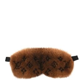 LOUIS VUITTON Monogram Mink Fur Sleep Mask Brown 1314997 FASHIONPHILE at Fashionphile