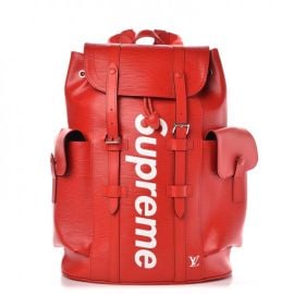 LOUIS VUITTON X SUPREME Epi Christopher Backpack PM Red 298147 FASHIONPHILE at Fashionphile