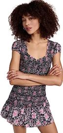 LOVESHACKFANCY Women39s Trevor Dress Raspberry Spice Latte Black Floral XS at Womens Clothing store at Amazon