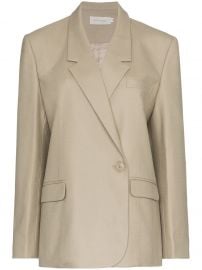 LOW CLASSIC ONE BUTTON DOWN DOUBLE-BREASTED BLAZER - BROWN at Farfetch