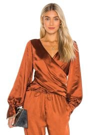 LPA Criss Cross Blouse at Revolve