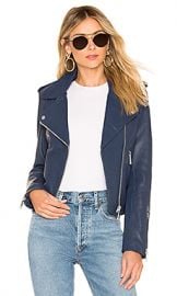 LTH JKT Kas Modern Biker Jacket in Mercury Blue from Revolve com at Revolve