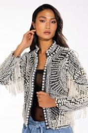 LUXE ALL OVER PEARL ALIX JACKET at Akira