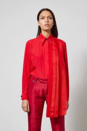 LUXEMBOURG asymmetrical pleated shirt  at Lucie Brochard.võ