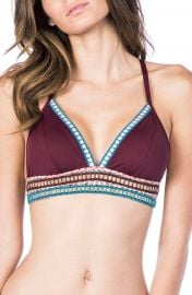 La Blanca Running Stitch Triangle Bikini Top at Nordstrom