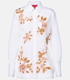 La DoubleJ Iris Embroidered Cotton Poplin Shirt at Mytheresa