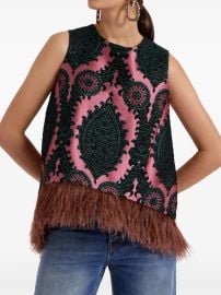 La DoubleJ La Scala Top Pink at Farfetch
