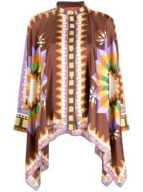 La DoubleJ Moro sunsetprint Asymmetric Shirt at Farfetch