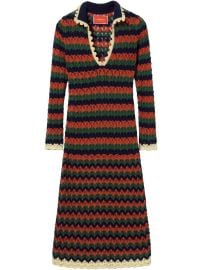 La DoubleJ Perry Knit Midi Dress Orange at Farfetch