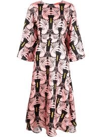 La DoubleJ Sorella Printed Silk Dress Pink at Farfetch